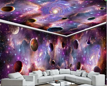 beibehang gazete de perete home decor Personalizat Planeta Spațiu Galaxy Toată Casa Tapet de Fundal de papel de parede infantil