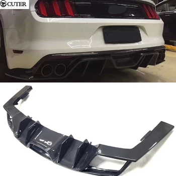 Patru din Fibra de Carbon Spate Buza Bara Spate Difuzor pentru Masina Ford Mustang Body Kit 2018