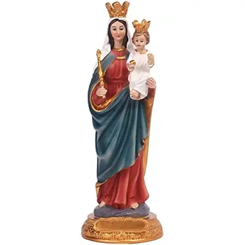 8.3 Inch Inaltime Maria Ajutorul Creștinilor Statuie, Rășină Catolică Maria Ajutorul Creștinilor Figurina, Religioase Cadouri Pictate manual