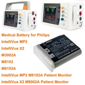 OrangeYu 1500mAh Medicale Baterie pentru Philips IntelliVue MP2,X2,M3002A,M8102,M8102A, IntelliVue MP2 M8102A Monitor Pacient