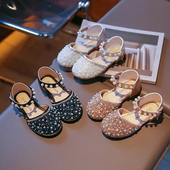Fete Pantofi de Primăvară și de Vară de Moda Stil Nou Pearl Princess Pantofi cu Talpă Moale Confortabil Pantofi Casual pentru Fete