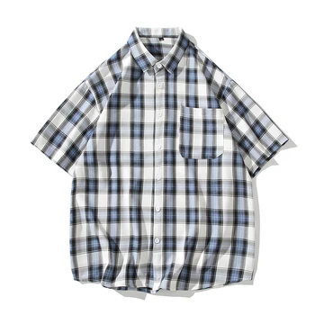 2023 Noua Moda De Vara Tricouri Carouri Bărbați Butonul De Jos Maneca Scurta Casual Sociale Tricou Vrac Birou De Afaceri De Înaltă Calitate, Bluza
