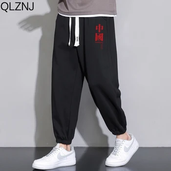 Noua Moda pantaloni de Trening Barbati Caractere Chinezești de Imprimare Largi Joggeri Streetwear Y2k Om High Street Pantaloni Sport Pantaloni Negri 4XL