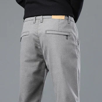2 Culori Bărbați Clasic de Culoare Solidă de Primavara Toamna Pantaloni Casual Moda de Afaceri Bumbac Stretch Slim Brand Pantaloni sex Masculin