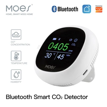 Tuya Bluetooth Senzor de CO2 cu Alarmă Inteligent Buzze de Înaltă Precizie NDIR CO2 Metru Tester de Umiditate și Temperatură Aer Monitor de Calitate