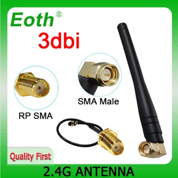 EOTH 1 2 5pcs 2.4 g antena 3dbi sma female wlan wifi 2.4 ghz antene retelistica IPX ipex 1 SMA male coadă Cablu de Extensie multe module antena