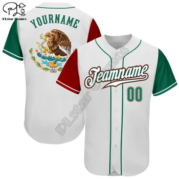 Mexican Baseball Jersey Nume Personalizat Tricou de Baseball 3D Peste Tot Imprimate de Baseball Jersey Tricouri hip hop Topuri