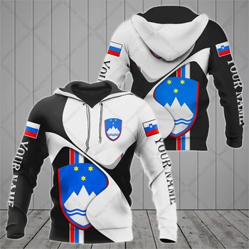 Personalizate Slovenia Emblema Stil Sport Hanorace Largi Bărbați și Femei Jachete de Iarnă Casual, Haine Supradimensionate Streetwear